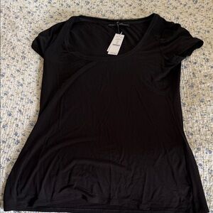 White House Black Market Classic Black Tee